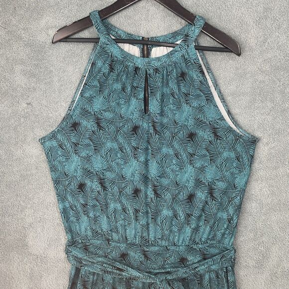 Soft Surroundings Women Jumpsuit Large Blue Sleeveless Tie Waist Cottagecore - Picture 2 of 11